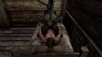 Odtwórz Poszukiwacz przygód ze Skyrim płaci swoim ciałem pożądliwemu argońskiemu karczmarzowi