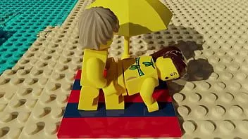 play Hot babe lego se fait baiser sur la plage